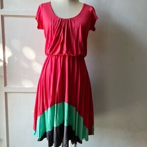 Boden•Napoli Colorblock Midi Dress•Sz 8